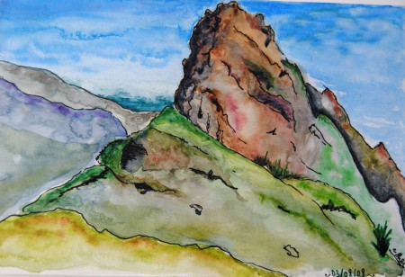 Aquarelle, Pic de Monesté